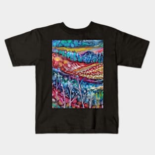 "America the Beautiful" Colorful Digital Abstract (Jean B. Fitzgerald) Kids T-Shirt